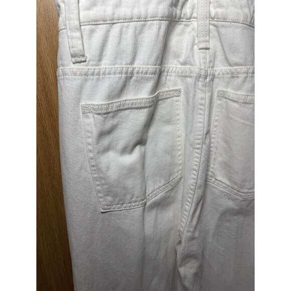 MADEWELL Straight Leg Denim Jeans Overalls Women Size SMALL  White - Picture 9 of 13
